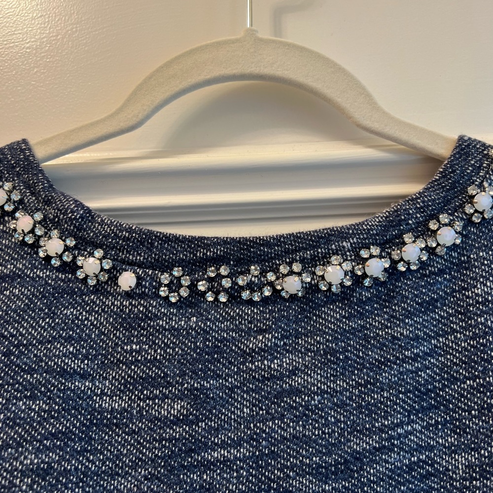 Jcrew Marbled Rhinestone sweater - Picture 2 of 3